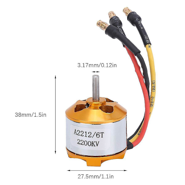 2212 2200kv Motor + 30a Esc + 6035 Propeller + Propeller Skydd Elektrisk Motorkit För Rc Flygplan Motor As Shown