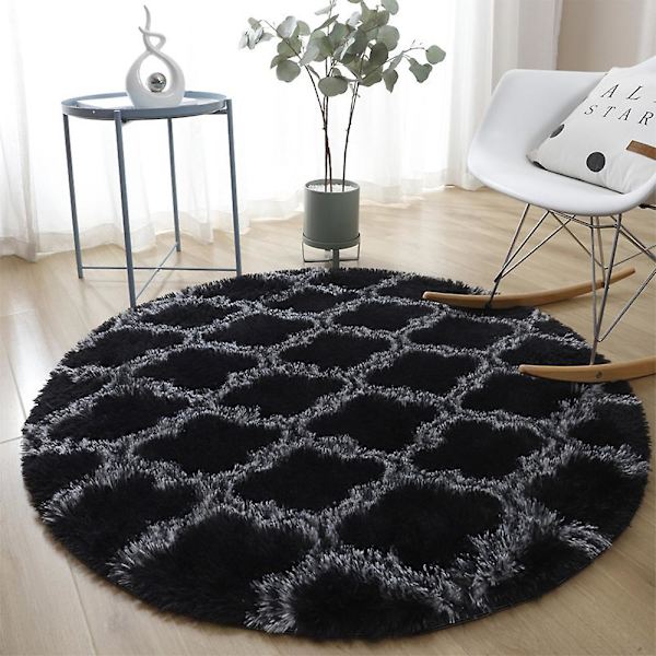 Runda Mattor Mjuka Bekväma Fluffiga Shaggy Hög Högen Matta För Vardagsrum Sovrum Round Floor Mat-2 Diameter 40cm