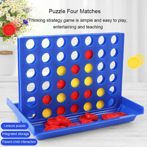 Stort Connect Four Spil - 4 på en række Brætspil til Børn og Unge [DmS] 153 x 112 x 105cm