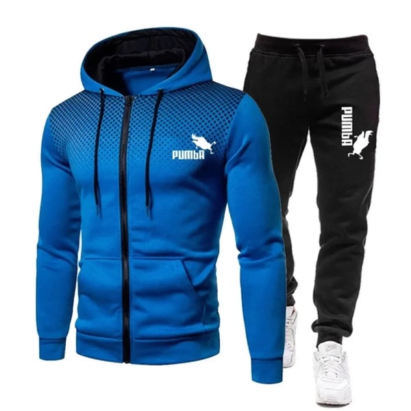 Efterår Vinter Discovery Herre Dragt Nye Sports Trykte Hoodie Sæt Mænd Luksus Fleece Zip Casual Designer Sportswear Dragter white top L