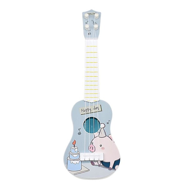 Simuleringsgitarr med fyra strängar Leksak Tidig Utbildning Simuleringsukulele Barnmusikleksaker [DmS] Zebra