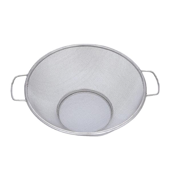 Rustfritt Stål Finmasket Sil - Rask Avrenning For Grønnsaker Og Pasta 24cm