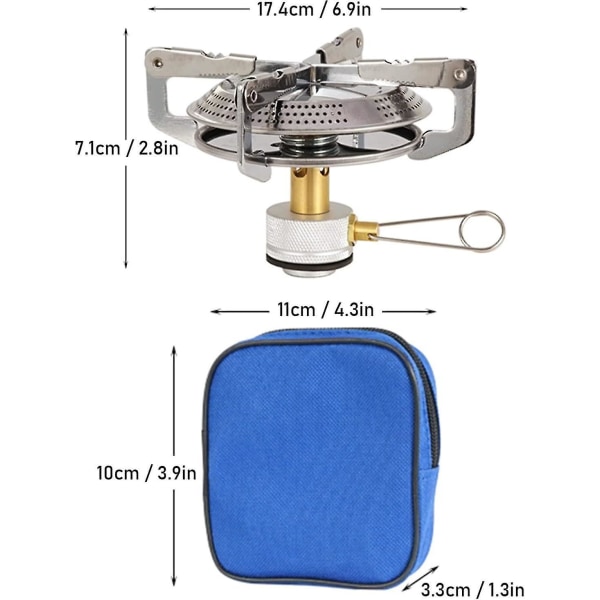 Mini Gasspis Campingkök Gas Bärbar Med Midjeväska Camping Gasspis För Festivalstravel Camping Utomhusmatlagning 17x7cm