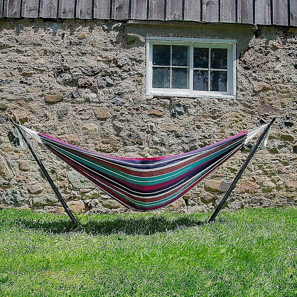 60# Kaksipaikkainen riippukeinu Leirintä Paksu Swinging Tuoli Ulkona Riippuva Sänky Canvas Kehtotuoli Ei Hammock Teliksi 200*150cm