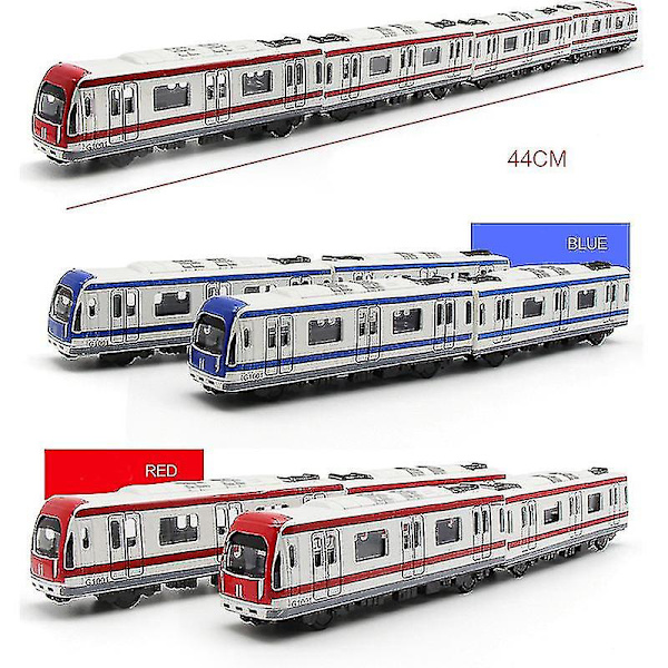4 stk./sæt Legeringstogmodel Højhastighedstog Metro Træk Tilbage Magnetisk Børnelegetøj Bilmodel Legetøj Spor Tog Legetøj Til Børn Gave [DmS] A
