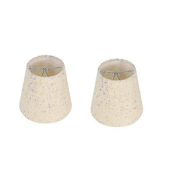 2pcs Lamp Shades Wall Lamp Chandelier Clip On Lampshade E14 Screw Linen Small Lamp Shades For Table Lamps  -Z