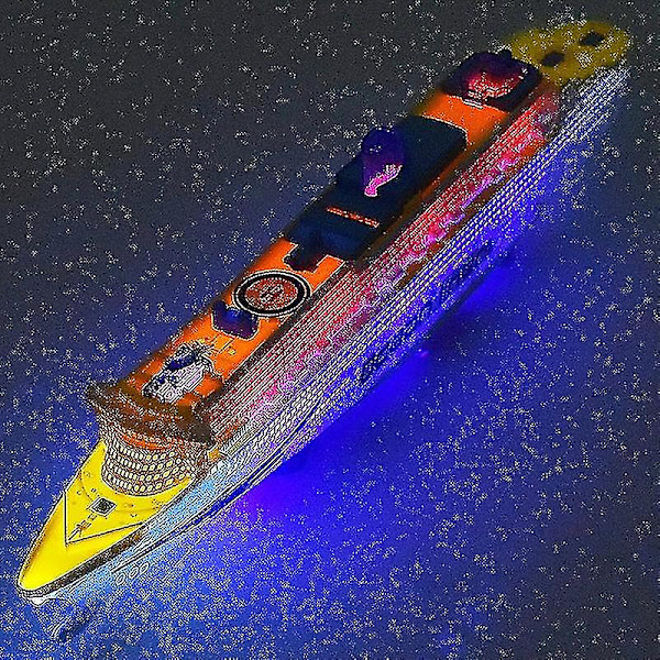 Elektrisk Oceanfartyg Leksak Kryssningsfartyg 2024 Blinkande Musikalisk Utbildningsmodell Ny