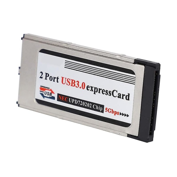 Höghastighets Dual 2 Port USB 3.0 Express Card 34mm kortplats Express Card Pcmcia Converter Adapter för varv
