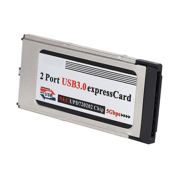 Høyhastighets Dual 2-ports USB 3.0 Express Card 34mm Slot Express Card PCMCIA Konverter Adapter for Bærbar PC