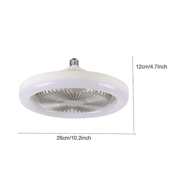 30w takvifte med integrerte lys E27 fjernkontroll takbelysning soverom stue bryter Contr-c White  Yellow