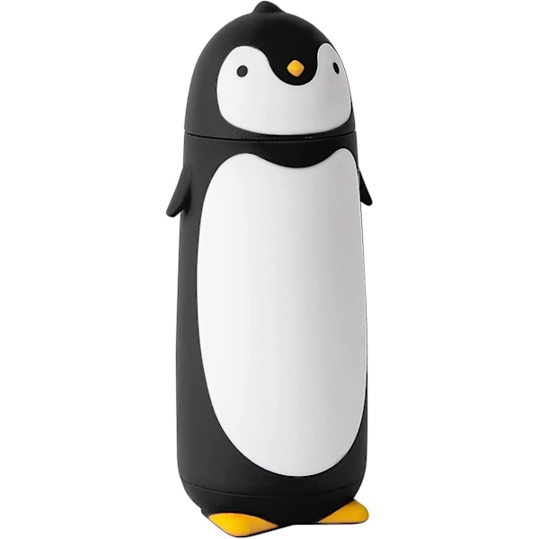 Penguin rustfrit stål vakuum termo rejsekrus te vandflaske kaffekolbe (sort)