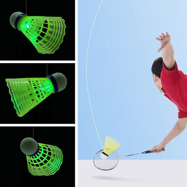 3-pack Badmintonträningspryl, Badminton Enspelarstudstränare, Självstudie Stretch Badminton Racket Träningspraktikmaskin A