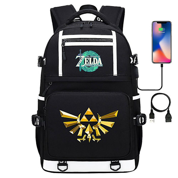 Zelda-Link-reppu teini-ikäisille ja opiskelijoille - Koulureppu, kirjakassi miehille ja naisille 9