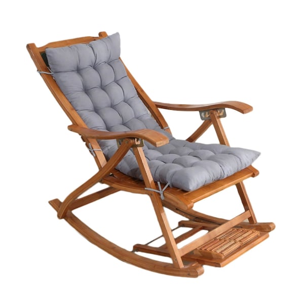 Lounger pute myk erstatning høy sete pute med fiksering stropp stor gyngestol benk pute forBY Gray