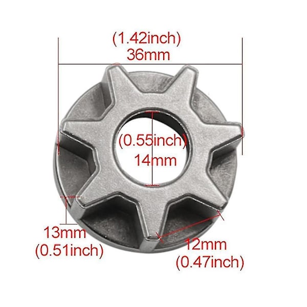 Ketjusahaketin ketjun hammaspyörä vaihteisto vaihtohammaspyörä sähkötyökalu 7 tooth sprocket 912