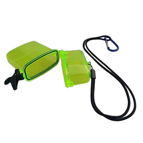 Vandtæt Tør Boks Container Clip til Dykning Snorkel Kajak Gul