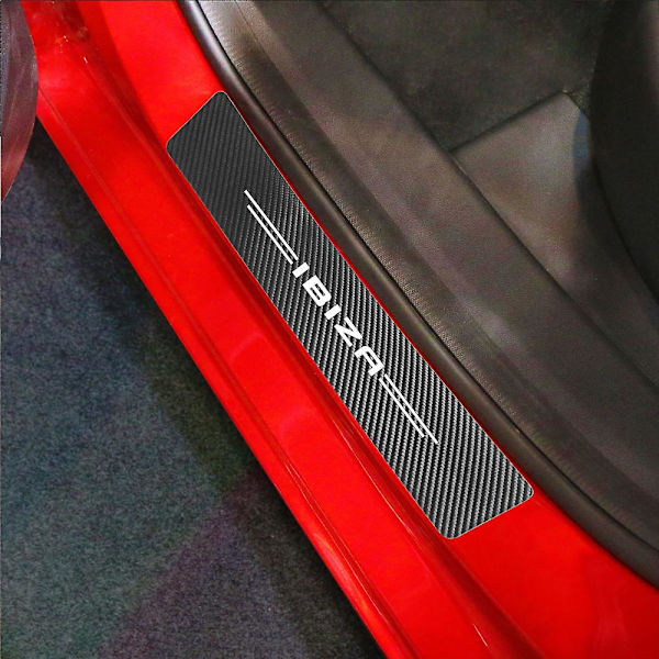 Auton ovien kynnyslistatarrat suojaavat tarvikkeet Seat Ibiza Leon Arona Altea Ateca Tarraco Alhambra Arosa Exeo Mii Toledo For Arosa Black White