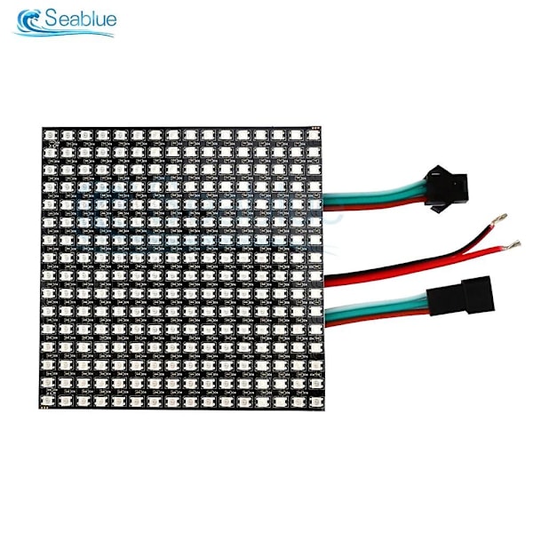 1kpl Ws2812b Rgb Led Digitaalinen Joustava Yksilöllisesti Osoitettava Paneelivalonauha Ws2812 8x8 16x16 8x32 Moduulimatriisinäyttö Dc5v 16X16CM