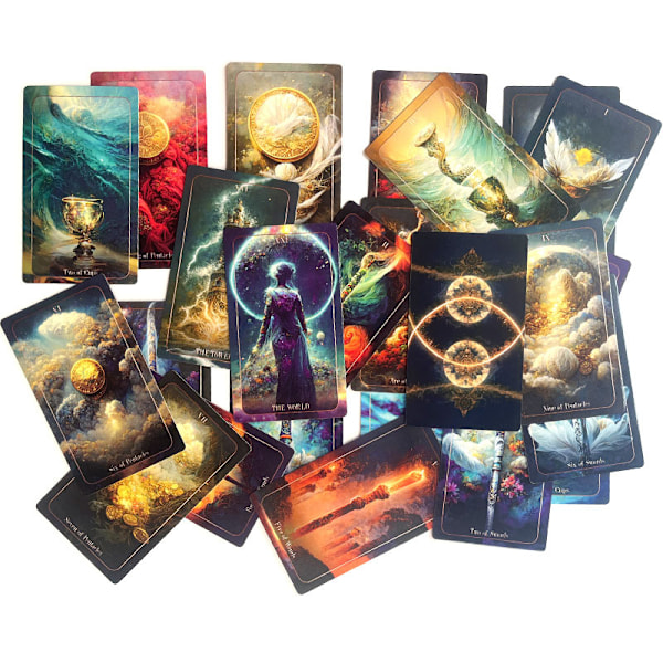 12X7CM Delusion Tarot Deck Delusion Tarotkort 78 Spill Juleunderholdningskort