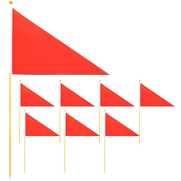 8 stk. Græsmarkering Flag Konstruktion Markør Trekant Flag Site Konstruktionsflag BY