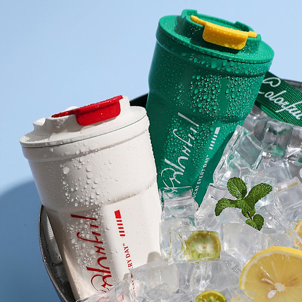 390 ml Coca-Cola Kaffeekopp Dubbelväggig Läcksäker Termoskopp Mugg Present Till Vän Red