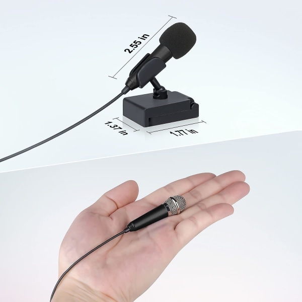 Mini bærbar vokal/instrument mikrofon - FARVE:sort