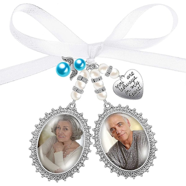 Bouquet Photo Charm Bridal Bouquet Charm Wedding Memorial Pendants With  Oval Glass Cabochons Custom Memory Photo Keepsake Picture Frame - Lacy Design