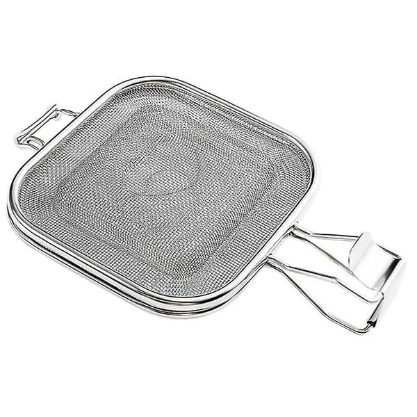 Toastmaskine i rustfrit stål med brødgrillnet