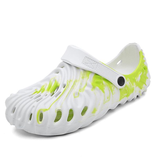Vuxen Krokodil Skor Pollex Clog Water Shoe Halkfria sandaler med hälremmar White 41