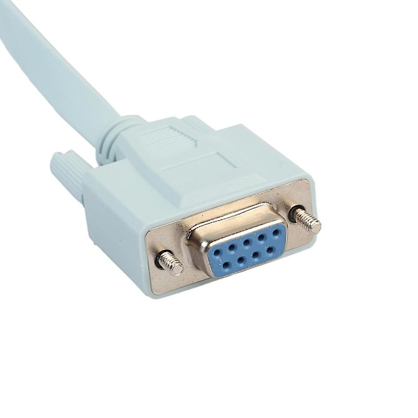 5ft 9-pin DB9 Seriell RS232 til RJ45 Cat5 Ethernet Konsoll Rollover Kabel for Cisco