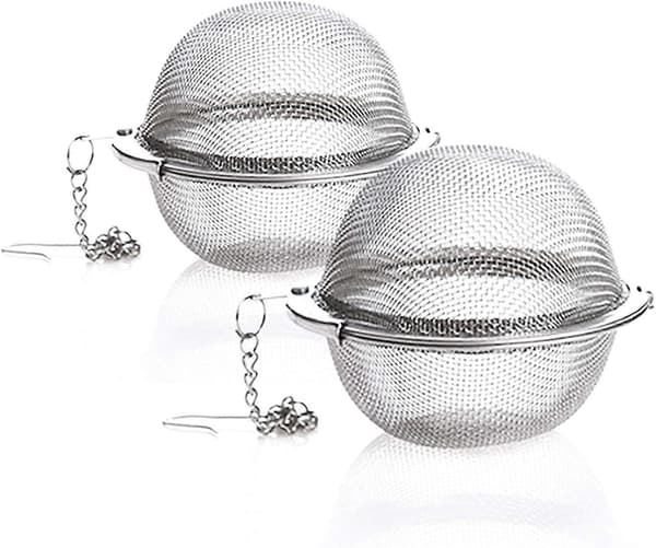 2 Pakke Te Sil - Te Kule Infuser i Rustfritt Stål Mesh (2 Pakke Te Sil)