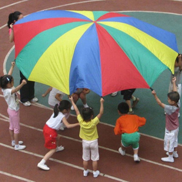 2/3/3,6m Børneleg Parachute Regnbue Familiespil Træning Sport Gruppe [DmS] 3.6M