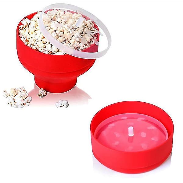 Hoppa Popcorn Maker i Silikon - Vikbar Behållare för Hemmet och Köket