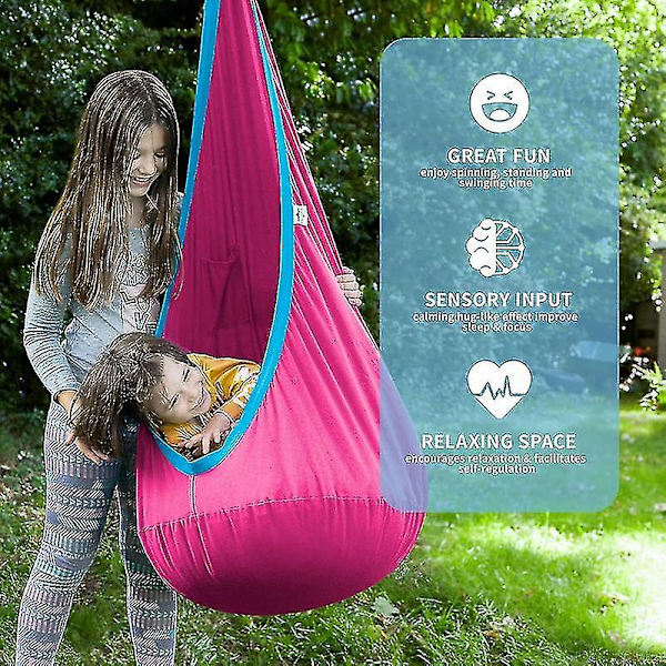 Lasten Pod-keinutuoli Puuvilla Lapsi Hammock Tuoli Sisä- Ja UlkokäyttöönBY Green