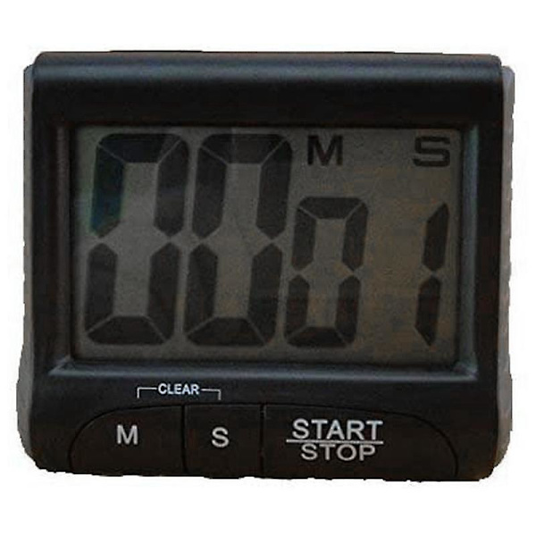 Digital Kökstimer Nedräkning Extra Stor Display Stark Magnetisk Hållare Och Infällbar Hållare black