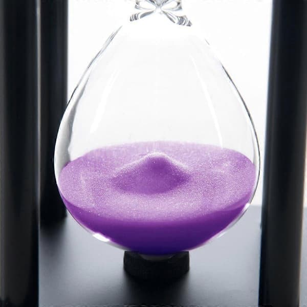 60-minutters timeglas sandtimer, træ, lilla [DB]