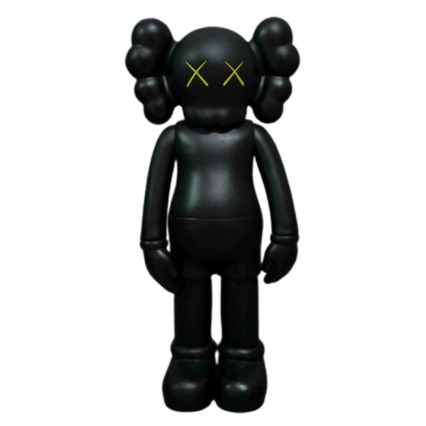 8 tommer Kaws figur model kunst actionfigur, til fødselsdagsfest gaver, jul, halloween, livsdekoration, til børn og voksne db Black