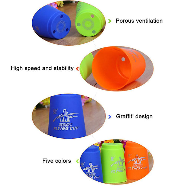 Bästa Rabatt 12st/set Speed Cups Spel Snabbt Spel Sport Flying Stacking Halloween Julklapp Handhastighetsträningsspel Green A