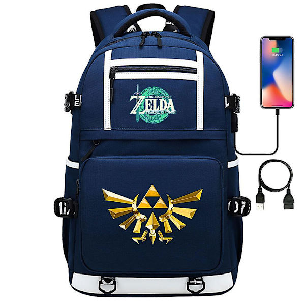 Zelda-Link Print -reppu teini-ikäisille ja opiskelijoille - Koulureppu, kirjakassi miehille ja naisille 10