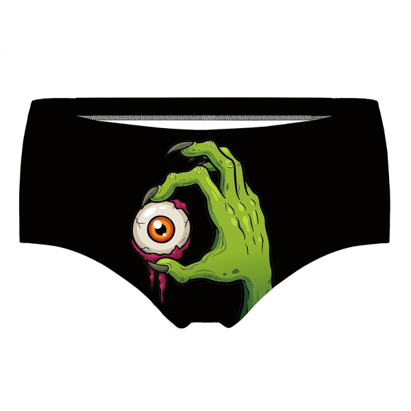 KAIJIA Women's Fashion Flirty Sexy Funny Naughty 3D Printed Cute Animal Underwears Briefs Gifts Evil Eye X-Large