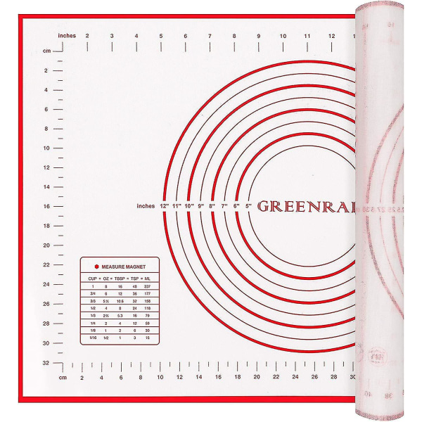 Stor Silikonbakmatta Extra Tjock Icke-Klibbig Bakmatta Med Mått