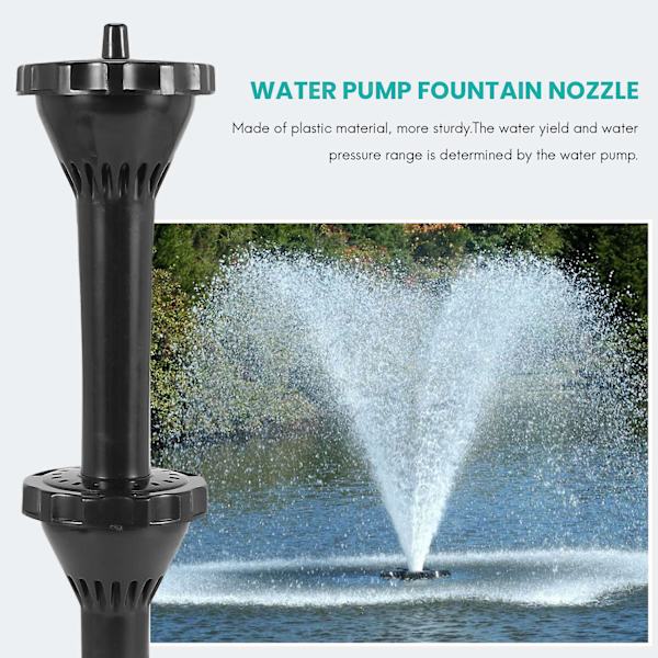 9 st små fontänmunstycken kit vattenfontänmunstycken för dammfontän nedsänkbar pump pool black