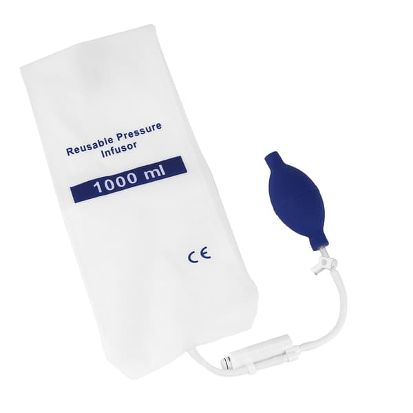 1000ml Genanvendelig Trykinfusionspose med Trykvisning Infusionspumpe TrykposeBY white