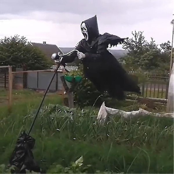 Skrik Skräckfågel Kreativ Trädgård Ghostface Skräckfågel Yard Hängande Ny