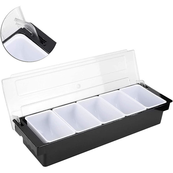 6 roms serveringsbrett, avtakbar toppingstasjon, plastpizza ingredienser krydderdispenser, gjenbrukbar stil 1 SIZE 2