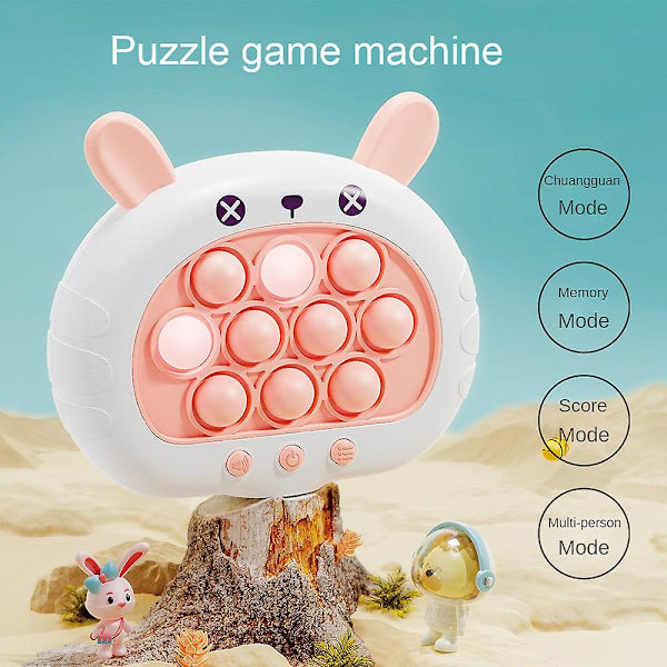 Pop Fidget -peli Nopea Paina Kuplapeli Käsikäyttöinen Leikki Anti-stressi Lelut LED-pelikoneella Stressistä Vapauttavat Lelut Pojille Tytöille Lahja brown deer