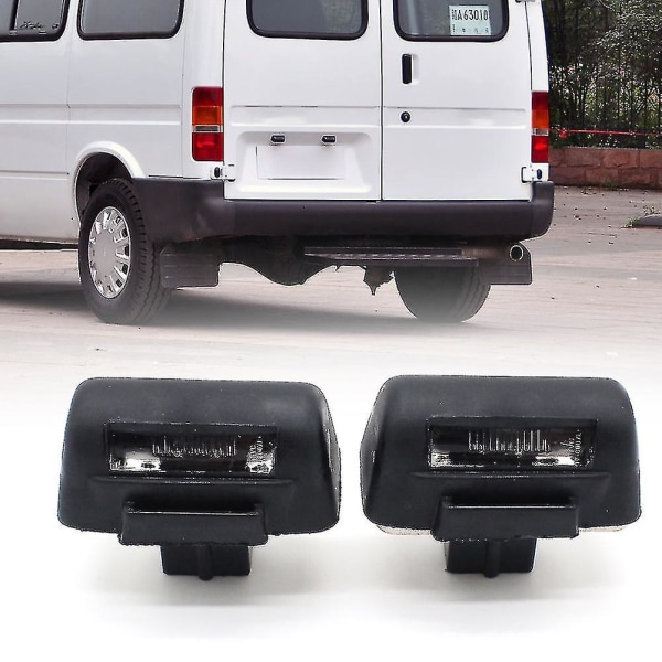 2 stk. Led Nummerplate Lampe for Ford Transit Connect Mk5 Mk6 Mk7 1995-2013 Bakre Nummerplate Lys Bilstyling