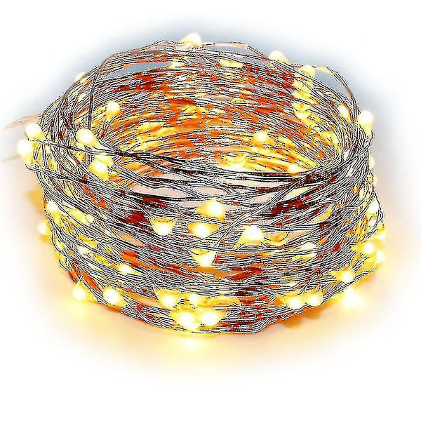 30m 50m 100m LED-valosarjat Koristelu Makuuhuoneen Sisustus Uusivuosi Garl Copper Warm White 20M With controller