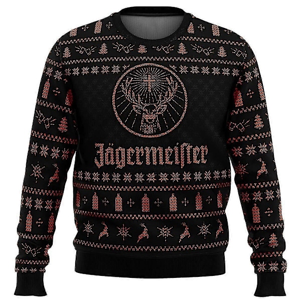 Jagermeister Ruma Ugly Joulupaita Lahja Joulupukki Pusero 3d Huppareita Ja Yläosa style 2 5XL