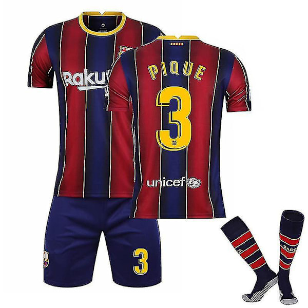 Barnfotbollströjor Fotbollströja Tränings T-shirt Kostym 20/21 - Messi Barcelona 20 21 Pique 3 adults L(175-180CM)
